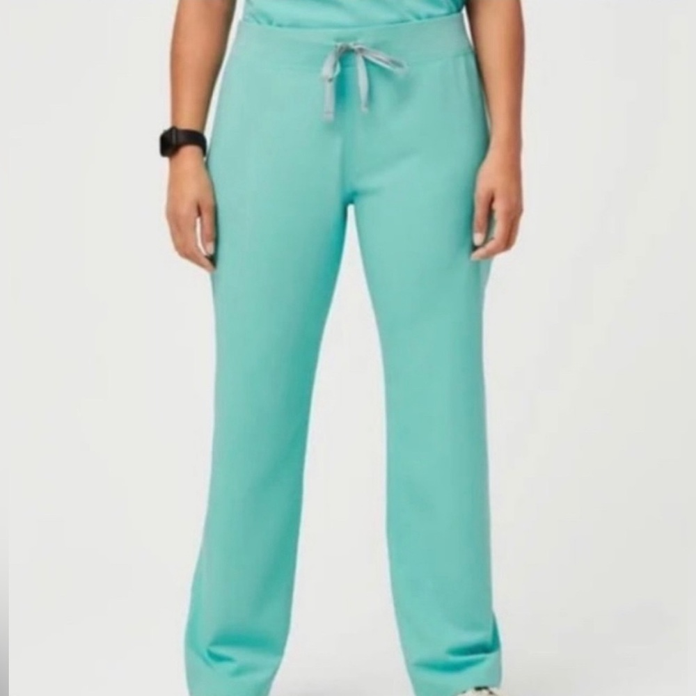 Figs Fresh Aqua Livingston scrub pants